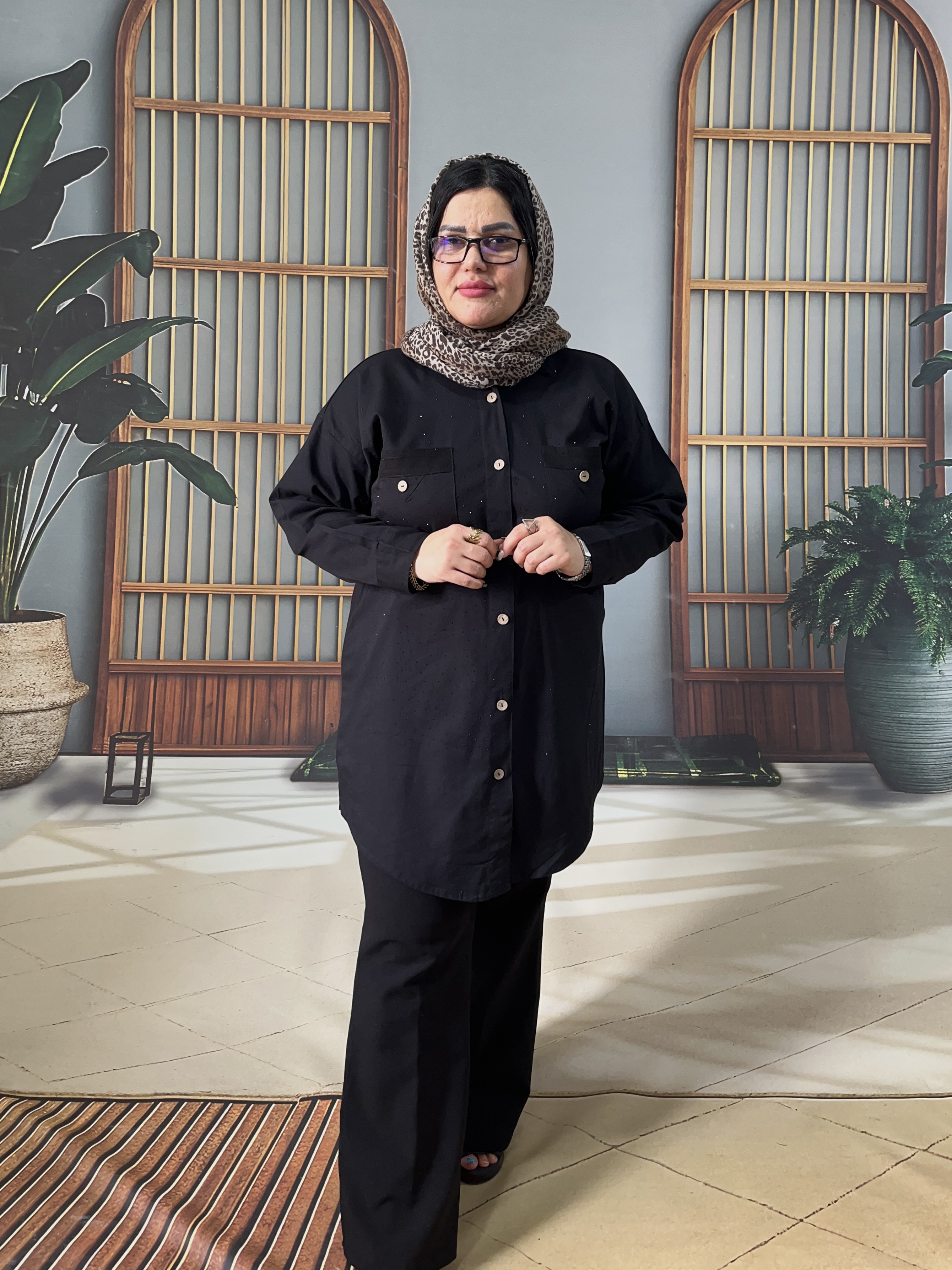 مانتو نخی مشکی نگیدارسایزبزرگ
