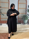 پیراهن مشکی خنک تابستونه جنس صوفیاازسایز۴۶تا۵۶