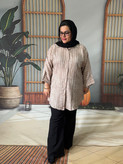 شومیزمانتویی نخی خنک وسایزبزرگ از۴۸تا۵۴