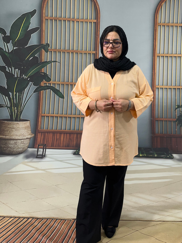 شومیزمانتویی نخی بدون مواد سایزبزرگ از۴۸تا۵۸