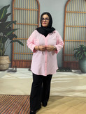 شومیزمانتویی نخی بدون مواد سایزبزرگ از۴۸تا۵۸