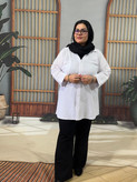 شومیزمانتویی نخی بدون مواد سایزبزرگ از۴۸تا۵۸