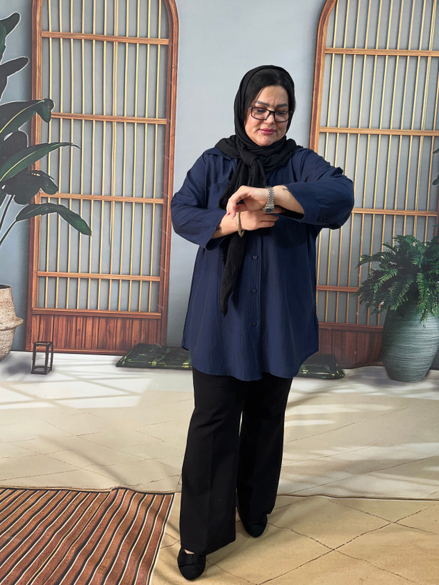 شومیزمانتویی حریرنخ سایزبزرگ ازسایز۴۸تا۵۸