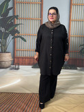 مانتوبلندومشکی سایزبزرگ،ازسایز۴۸تا۵۶